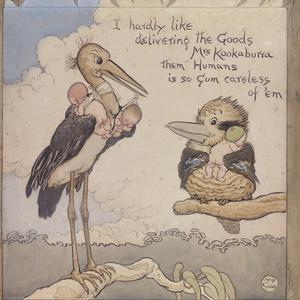 [Dr Stork poster, 1918] / May Gibbs