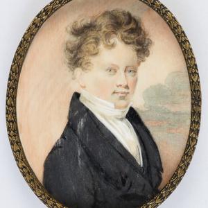 Miniature portrait of Edward Cox, ca 1825