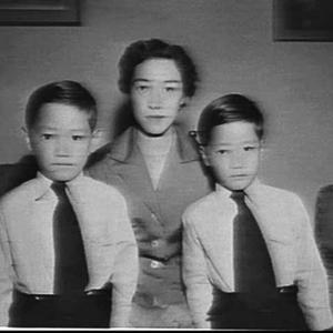 Mrs. Isugi and her two sons, Japanses diplomatic family