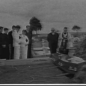 Funeral of Frank Green, bellboy on the liner Strathnave...