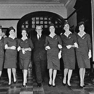 Irish air hostesses, Parliament House, Sydney