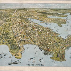 The City of Sydney [a bird's-eye view] [cartographic ma...