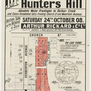 [Hunters Hill subdivision plans] [cartographic material]