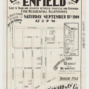 [Enfield and Burwood subdivision plans] [cartographic material]