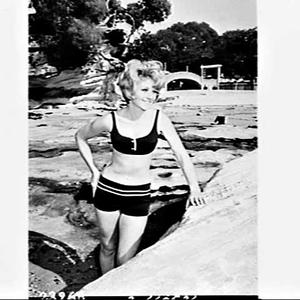 Women's Jantzen swimsuits for 1966-67 modelled at Balmo...