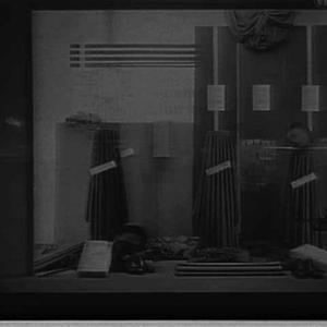 Terylene and wool mens suit display in David Jones' window