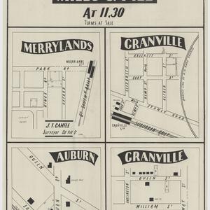 [Merrylands subdivision plans] [cartographic material]