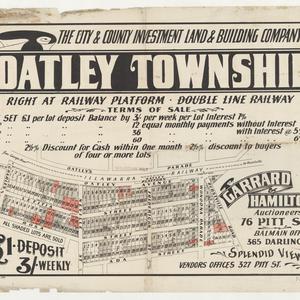 [Oatley subdivision plans] [cartographic material]