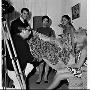 Film crew with Jean Pierre Paolasso and his fashion mod...