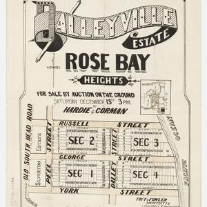 [Rose Bay subdivision plans] [cartographic material]