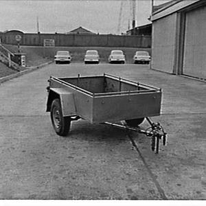 Welding and oxyacetylene cutting to make a trailer, CIG...