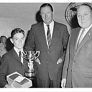 Presentation of trophies and prizes, 1965 NSW Age & Sch...