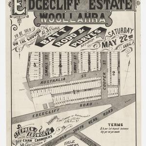 [Woollahra subdivision plans] [cartographic material]