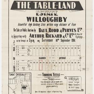 [Willoughby subdivision plans] [cartographic material]
