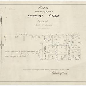 Plan of check survey of part of Llanfoyst Estate, Randw...