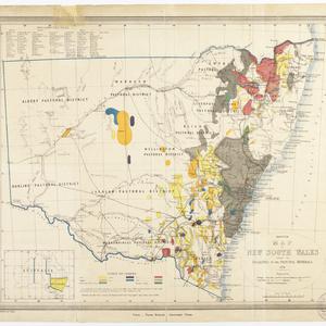 Sketch map of New South Wales showing the localities of...