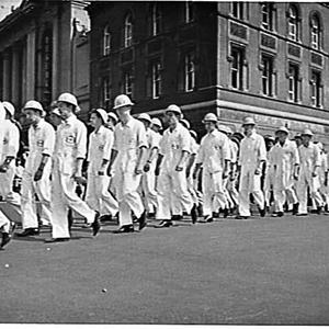 Apprenticeship Week 1963 march and parade through Sydne...
