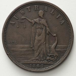 Item 1720: W.W. Jamieson & Co. penny token, 1862