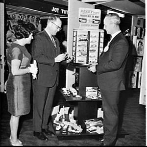 Mr. and Mrs. Eric Willis at a British toy trade fair, C...