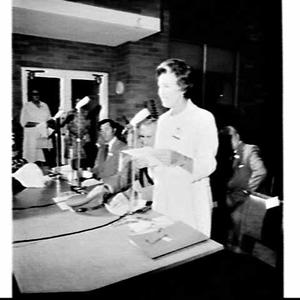 Mayor of Parramatta, B.C. Wilde, opens the new War Wido...