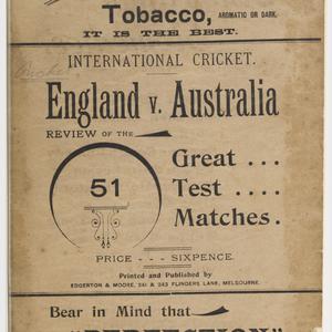 International cricket : England v. Australia : review o...