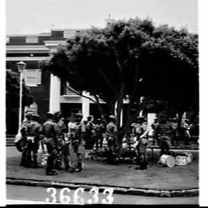 Papua New Guinea Army Pipe Band travels by hydrofoil to...