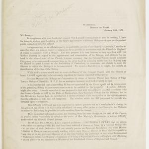 [Correspondence to the Earl of Kimberley from Frederic ...