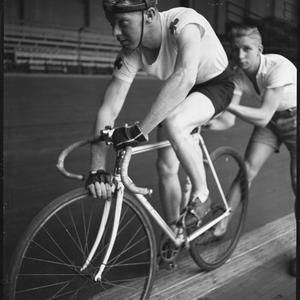 Tim Coleman cyclist, November 1945 / photographed by Iv...