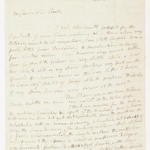 Item 54: Letter from Joseph Banks to Sir Charles Blagde...