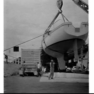 Loading a yacht into an Overseas Containers (OCL) conta...