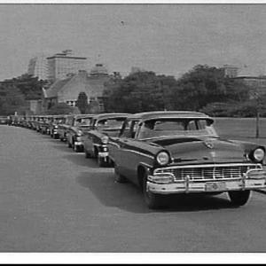 Hire cars lined up outside Government House on the occa...