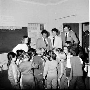 Minister for Education Paul Landa and local member Mich...