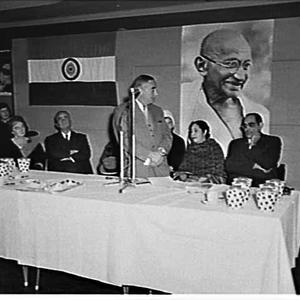 Reception at the Indian exhibit, Sydney Trade Fair, 196...