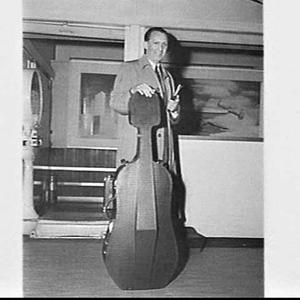 Arved Kurtz, cellist, arriving in Sydney after a B.O.A....
